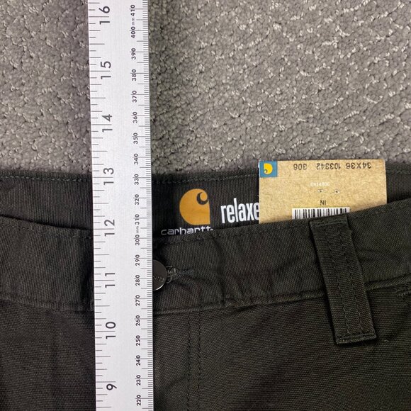 Carhartt Rugged Flex Knit Lined Rigby Dungaree Pants Men's 34 x 36 Gray Relaxed - Picture 11 of 14